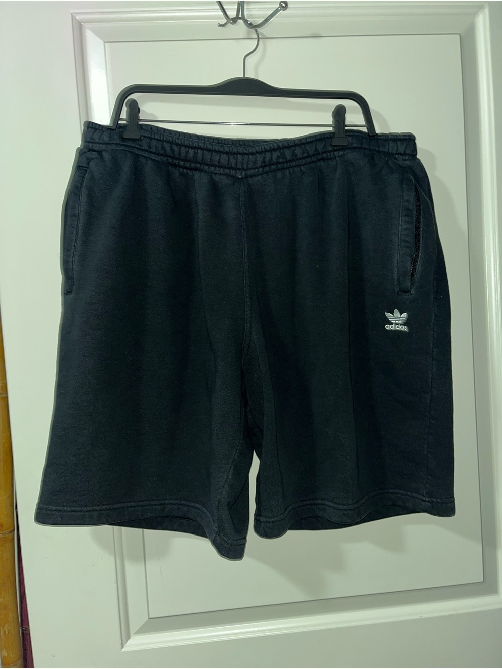 adidas Black Trefoil Athletic Fleece Shorts